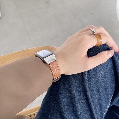 促銷打折 錶帶 手環 適用于華為榮耀手環6/6NFC表帶皮革男女替換6Pro版腕帶運動荔枝紋