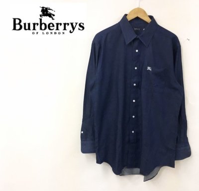 Burberry vintage 90年代牛仔襯衫 深藍 YSL Dio r versac e