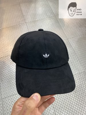 【AND.】ADIDAS ORIGINALS LOGO CAP 麂皮 黑色 老帽 GN4886