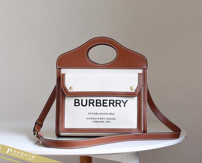 雅格精品代購 Burberry 巴寶莉 英倫都會時尚 時髦利器 帆布手提斜背包  美國outlet代購