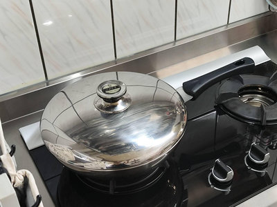 掌廚不銹鋼平底炒鍋30公分含鍋蓋