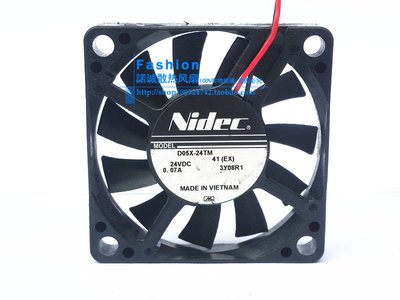 原裝正品NIDEC 5010 5CM 12V 24V靜音變頻器風扇 0.07A D05X-24TM