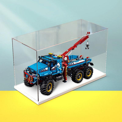 亞克力防塵盒適用樂高42070全地形遙控越野皮卡展示模型玩具透明~芙蓉百貨