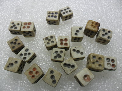 古都老物  宋代吉州窯瓷器老色子 古代老古董賭具骰子 保真包老