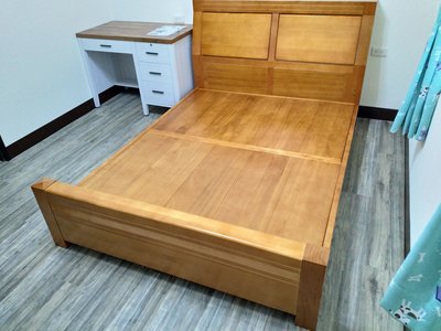 鴻宇傢俱~檜木床箱式全實木5尺雙人床台/床架~另有6尺、6x7尺