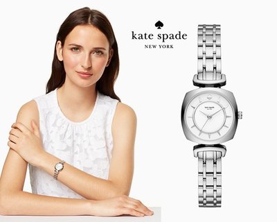 Kate Spade New York►MINI BARROW ( 銀色×白色 ) 手錶 腕錶 ｜100%全新正品｜特價