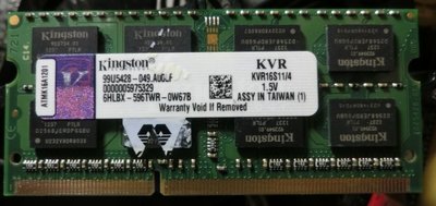 金士頓ddr3 1600 4gb筆電記憶體