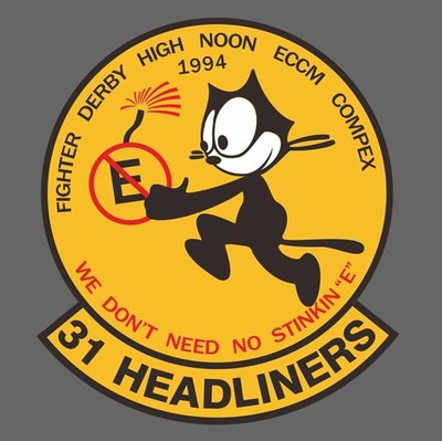 美國海軍 第31戰鬥攻擊機中隊 VF-31 FELIX 31 Headliners 炸彈貓 貼紙