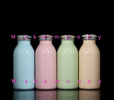 附發票 日本 mosh! 350ml 真空斷熱 牛奶瓶造型 不鏽鋼保溫瓶 復古牛奶瓶 保溫 保冷 水壺