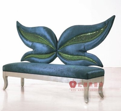 [紅蘋果傢俱] ML2014 新古典 巴洛克 蝴蝶 婚紗攝影 形象椅 沙發椅 休閒椅 布沙發 穿鞋凳 椅子 洽談椅