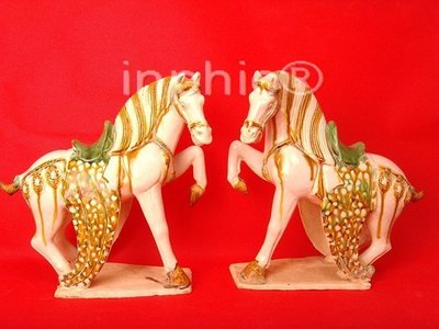 INPHIC-抬蹄馬 唐三彩馬陶瓷馬擺飾復古典家居飾品藝術收藏商務飾品