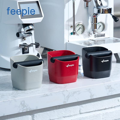 feepie啡派咖啡粉渣盒半自動咖啡機專用廢渣桶ABS塑料1L靜音防滑