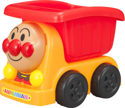 【唯愛日本】4971404316782 麵包超人 紅橘 迷你 造型 傾卸 砂石車 玩沙工具 玩具車 卡車 玩沙組 沙灘