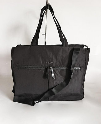 25mart【一元起標】英國 KNOMO 男女 尼龍 平板筆電電腦包手提包 側背包 托特包 斜背包 黑色