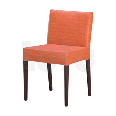 【Lulu】 伯朗餐椅 胡桃腳 橘色 340-6 ┃ 餐桌 餐椅 餐廳椅 洽談椅 休閒椅 造型椅 用餐椅 書桌椅 椅子