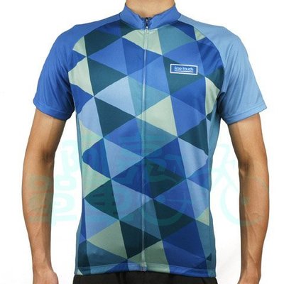 ＊阿亮單車＊Bikeskin Free Touch 自行車短袖方格車衣，適用休閒騎乘，藍色《C00-012-L》