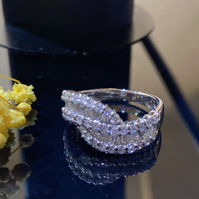 賠售換現亮眼熣燦 設計款F級1.16克拉鑽石pt900純白金鑽戒