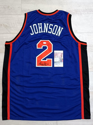 NBA 最強祖母 Larry Johnson 簽名球衣 #JSA認證 球員綽號版