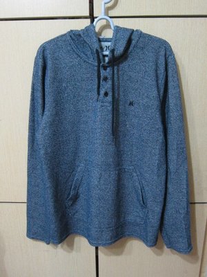 衣市藍~Hurley 長袖連帽T恤 (M~) (220517)
