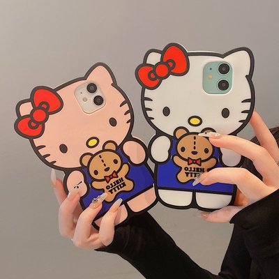 gaming微小配件-凱蒂貓 Hello Kitty 手機殼 適用 IPhone 13 12 11 Pro XR X MAX 8plus 6s-gm
