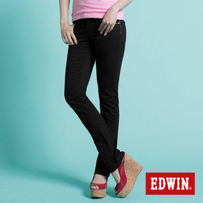 【EDWIN】MISS EG503 黑色窄直筒顯瘦牛仔褲~31
