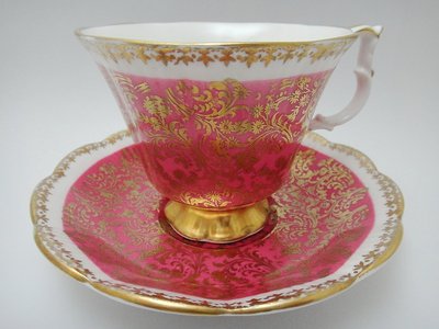【timekeeper】  英國製Royal Albert皇家亞伯特Buckingham白金漢系列描金咖啡杯+盤(免運)