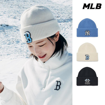 MLB 羊毛針織毛帽 Snow Logo系列 洋基/紅襪隊 (3ABNL0226-三款可選)