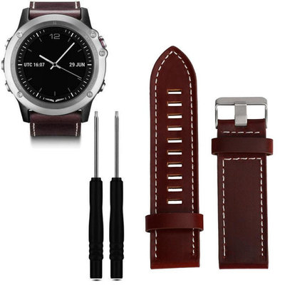 熱銷 佳明Garmin Fenix 3/3 hr/Fenix 5X/5x plus 智能手錶錶帶 佳明錶帶 真皮錶帶 腕
