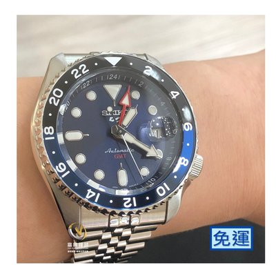 精工錶SEIKO 5 sports 海洋藍色GMT機械錶◎SSK003K1_SK002☆實體店家◎保固三年