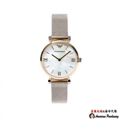 潮牌 EMPORIO ARMANI 亞曼尼手錶 AR2608 珍珠貝母錶盤計時腕錶 手錶 海外代購-雙喜生活館