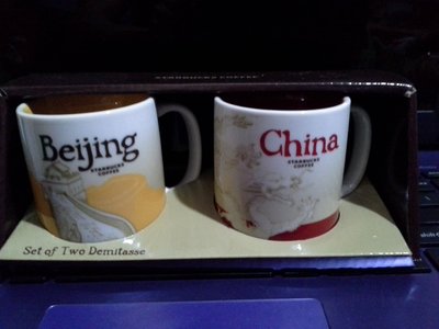 含運799元~STARBUCKS星巴克咖啡濃縮mini馬克杯對杯組-北京Beijing+中國China~另有其他城市