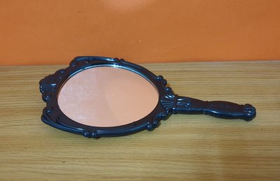 手鏡 手鏡 二手 復古黑魔鏡 實拍 小手鏡 二手 全長30cm