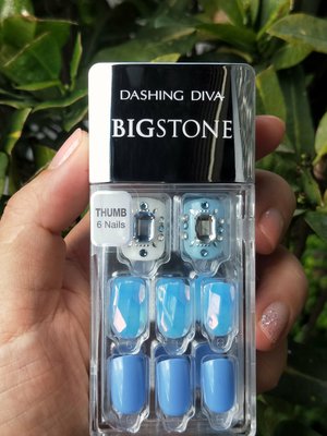 全新正品 Dashing DIVA  Big Stone光療美甲片-MCN-210PR 30片/盒+指甲清潔棉片一片