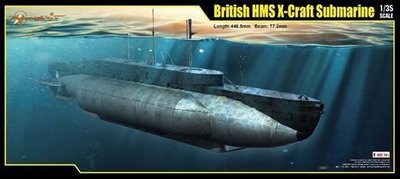 MERIT 63504 1/35 WW II英國皇家海軍X型潛水艇