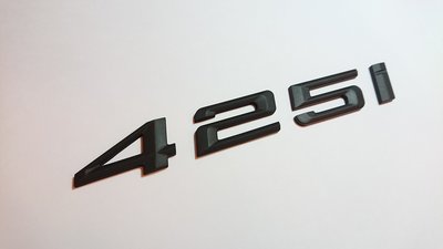圓夢工廠 BMW 4系 F32 F33 F36 425I 425i 後車箱改裝消光黑字貼字標 同原廠款式