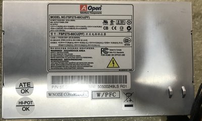 Aopen(建碁) FSP275-60CU(PF) 275W電源供應器