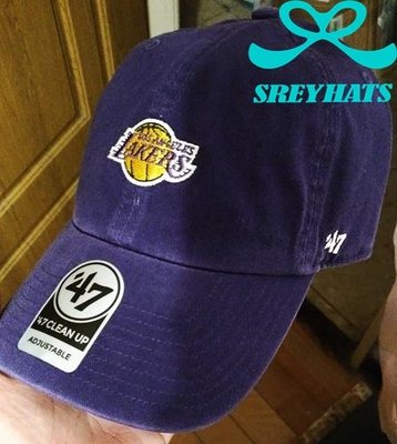 [SREY帽屋]預購＊47 BRAND CLEAN UP NBA 洛杉磯湖人 LA經典小LOGO 美國限定 老帽 棒球帽