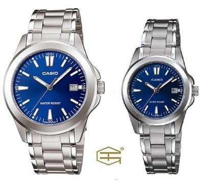 【天龜 】CASIO 時尚藍 經典 日期石英對錶 MTP-1215A-2A2 & LTP-1215A-2A2