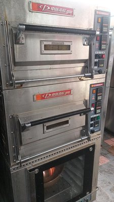 烤箱~两層两皿十醱酵箱~有蒸氣、石板:進炉器 、及配件