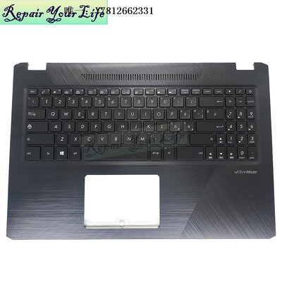 電腦零件華碩 ASUS X570 X570U X570UD X570Z FX570鍵盤黑色C殼背光IT筆電配件