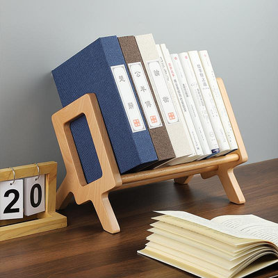 閱讀架實木桌上書立架子書靠書擋ins風創意書本繪本收納小型讀書架辦公室文件架簡易木質置物架