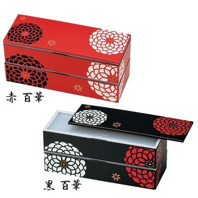 《散步生活雜貨-和雜貨散步》日本製 HAKOYA 和風 兩層式 百華 560ml 餐盒 便當盒-兩色選擇