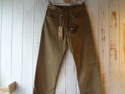 Marlboro Classics MCS全新品萬寶路經典突尼西亞製基本款摩卡綠厚磅純棉休閒褲W30 L34(1136)