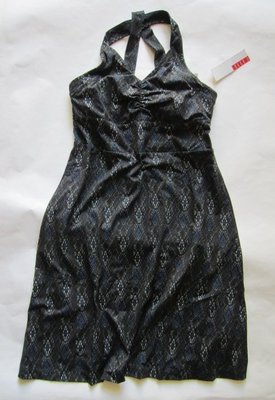 美國品牌［MERRELL］女黑花色休閒背帶洋裝(編號0743) ~M