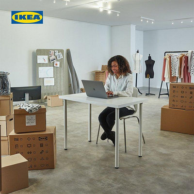 全館免運 IKEA宜家LINNMON利蒙多色書房辦公室可搭配多種支腿現代 可開發票