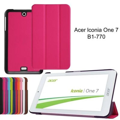 *金輝*送筆Acer Iconia One 7 皮套專用 B1-770 皮套 隱藏磁扣b1-770 保護套 三折超薄