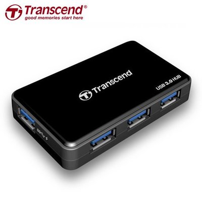 創見 Transcend 極速 USB 3.0 4埠 HUB 集線器 附變壓器 二年 保固 (TS-HUB3K)