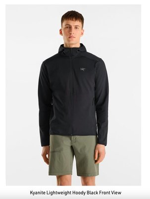 ARCTERYX 始祖鳥 KYANITE LIGHTWEIGHT HOODY 黑XS 越野跑 輕量機能 帽夾克 連帽外套