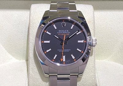 【伯恩鐘錶】ROLEX 勞力士 MILGAUSS 116400 橘色閃電 抗磁錶 黑面 絕版