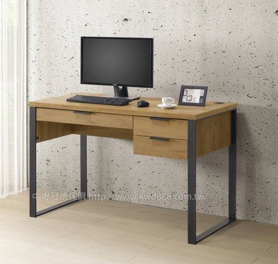 2401327-3雅博德4尺USB黃金橡木色書桌